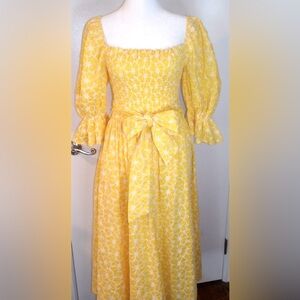 Aura Sunshine Yellow Long Sleeve Dress